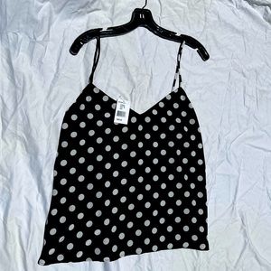 L’Agence Jane Spaghetti Strap Cami in Polka Dot.  Brand new with tags.